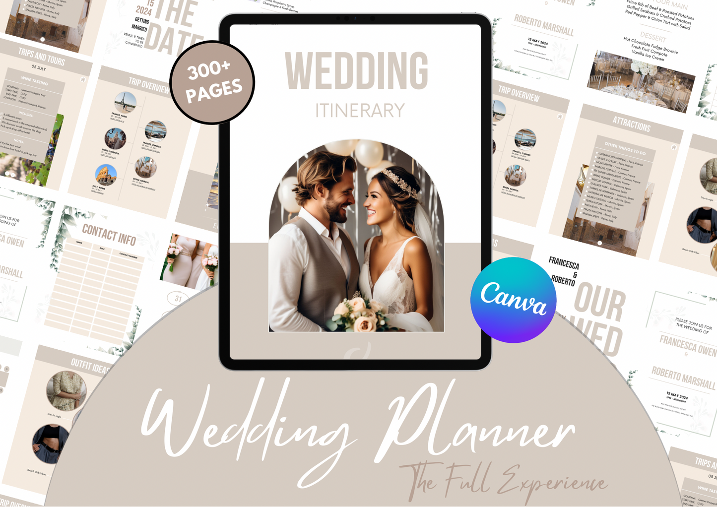 Ultimate Digital Wedding Planner – Fully Customizable in Canva